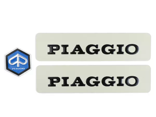 Juego de letras marco -PIAGGIO aluminio, negro/azul- Piaggio Ciao