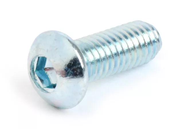 Allen screw flat head -ISO 7380- M6 x 16mm (stiffness 10.9) - (used for exhaust flange cylinder Malossi 177/187/210/221 Sport/MHR)