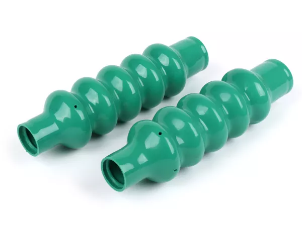 Front damper gaitors-DISCODEZSCOOTERS- Lambretta LI, LIS, SX, TV, DL, GP - green
