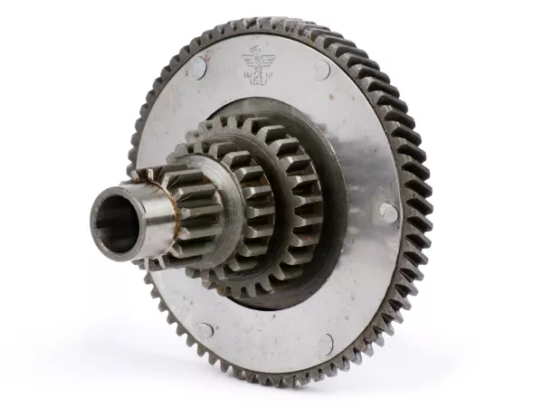 Gear cluster complete incl. primary gear wheel 67 teeth -OEM QUALITY, bearing seat Ø37mm- Vespa 3 speed VBA1T, VNB1T, VNB2T, VNB3T, VNB4T - 14-20-27 teeth