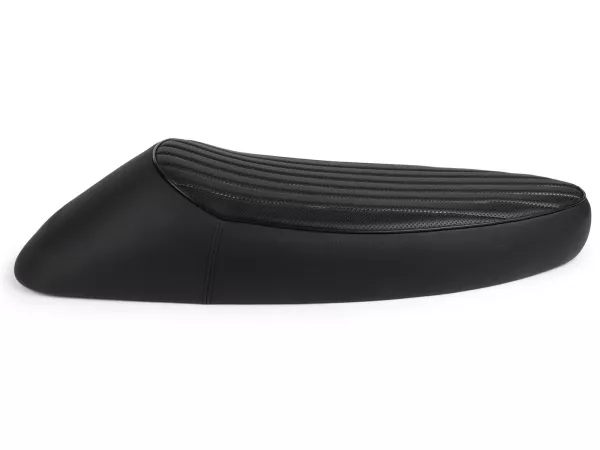 Seat -NISA Sport 20- Vespa PX (-1983), Sprint, GT, GTR, Super, TS, GL, VNA, VBA, VNB, VBB, T4 - with flat fuel tank also fits Rally 180/200, GS160, SS180 - black