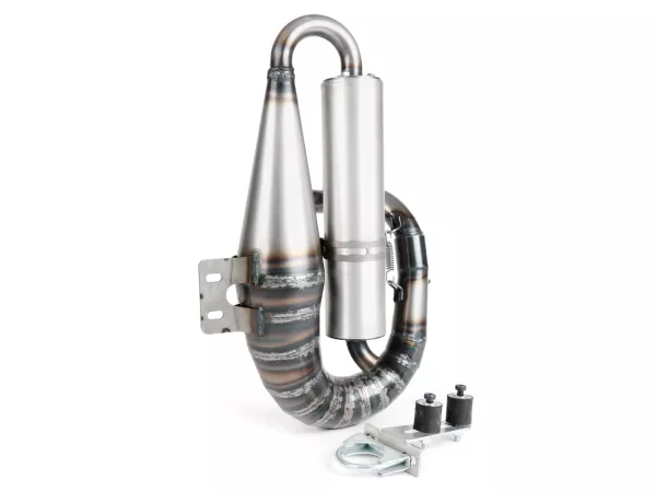 Exhaust -EGIG PERFORMANCE Python S Ø=32mm (54-60mm stud spacing), screwed xxl rear silencer (Ø70mm) - Vespa ET3, PV125