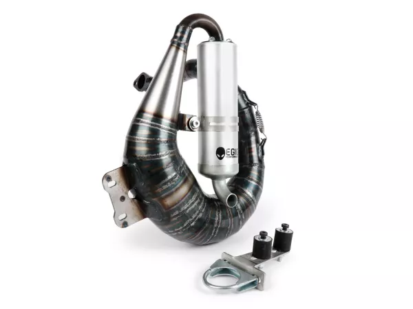 Scarico -EGIG PERFORMANCE Mamba Ø=32mm (interasse perni 54-60mm), silenziatore imbullonato (Ø70mm)- Vespa ET3, PV125