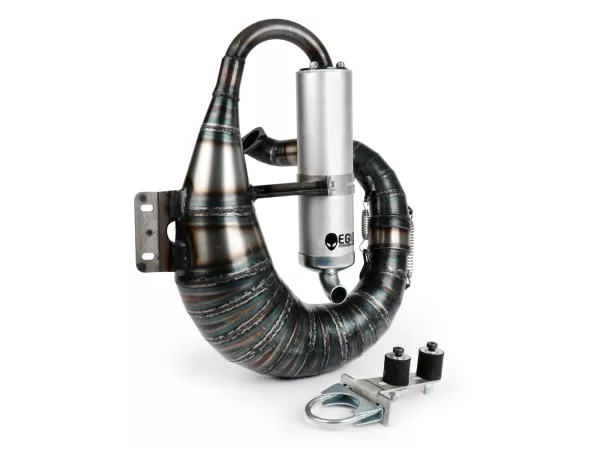 Uitlaat -EGIG PERFORMANCE Cobra Evo Ø=37mm (54-62mm draadaansluiting), geboute uitlaatdemper- Vespa ET3, PV125