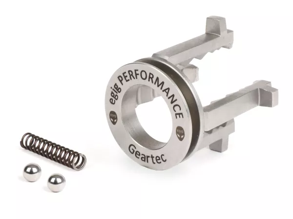 Mordaza de cambio -EGIG PERFORMANCE- REDONDA, 4 velocidades, H=50mm, VESPA PK50, PK80, PK125, V50 (V5A1T a partir del nº 69444), Special (V5B3T a partir del nº 94315), Elestart (V5B4T a partir del nº 1514), PV125 (VMA2T a partir del nº 150203), ET3 (VMB1T
