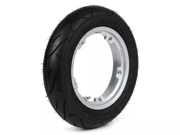 Wheel assembly (tyre mounted on rim ready to drive) -HEIDENAU K80SR, tubeless, Vespa Smallframe V50, PV, ET3, PK- 3.00 - 10 inch TL 50M (reinforced) - Wheel assemblyrim BGM PRO 2.10-10 Aluminium - silver