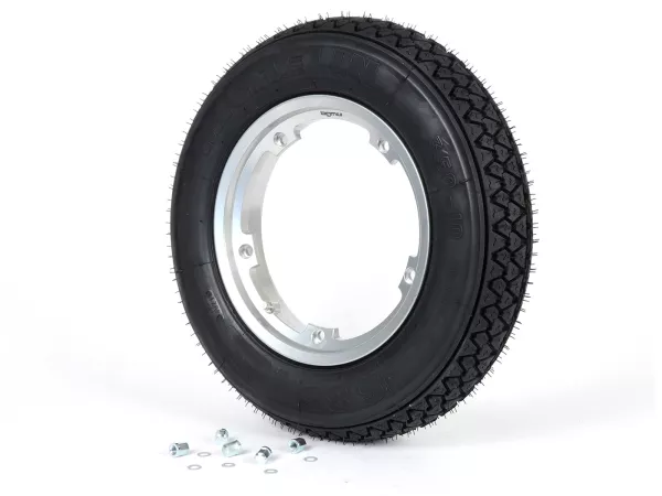 Wheel assembly (tyre mounted on rim ready to drive) -MICHELIN S83, tubeless, Vespa- 3.50 - 10 inch TL 59J (reinforced) - Wheel assemblyrim BGM PRO 2.10-10 Aluminium 2.10-10 - silver