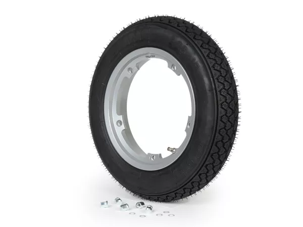 Wheel assembly (tyre mounted on rim ready to drive) -MICHELIN S83, tubeless, Vespa Smallframe V50, PV, ET3, PK- 3.00 - 10 inch TL 42J - Wheel assemblyrim BGM PRO 2.10-10 Aluminium - silver