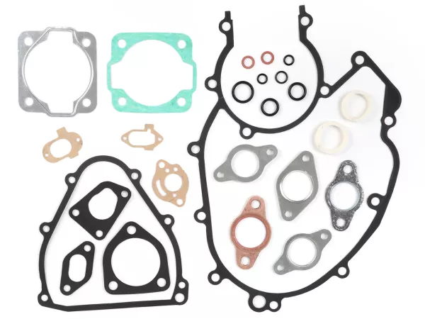 Juego de juntas de motor -ATHENA aluminio, revestido de goma- Vespa Smallframe 50-125cc, V50, 50N, PV, ET3, PK S, PK XL, PK XL2/FL - incl. juntas tóricas, anillos de fieltro