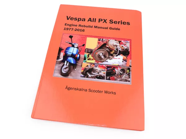 Boek -Reparatie-instructies motorreparatie - Vespa PX 1977-2016 - Engelse taal - 57 pagina's