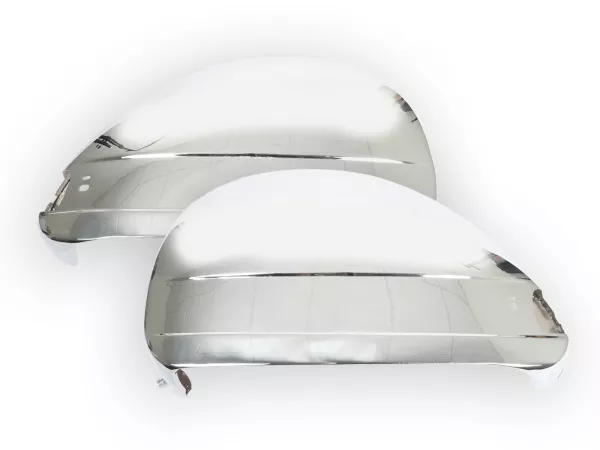 Zijafdekselset -VESPA- Vespa PX80, PX125, PX150, PX200, T5 125cc (modellen met richtingaanwijzers) - extern slot - verchroomd