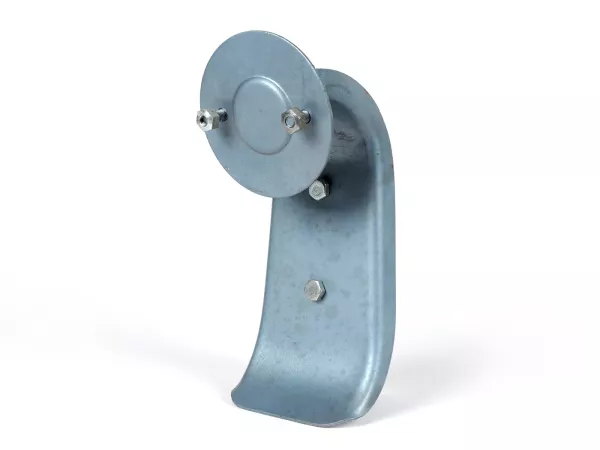 Porta ruota di scorta anteriore -ORIGINALE VIGANO (NOS)- Vespa 125-150 ccm (modelli con 8 pollici) - Telaio largo VB1T, VL3T, Telaio grande VNA, VNB, VBA, VBB , Motovespa 125 S/N/L, 150 F/L