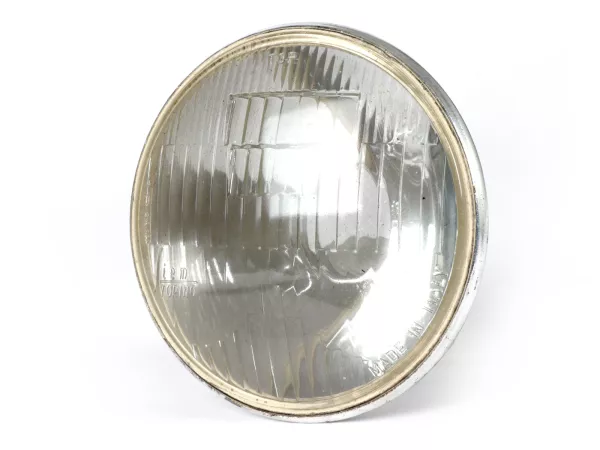 Faro delantero -SIEM 'Torino' (NOS) Ø=115/120mm (cristal/exterior)- Vespa GS150 / GS3, GS160 / GS4 (VSB1T), VB1T, también adecuado para VBB1T (71001-), VNB3-6T, GL150 (VGLB1T 37269-) - cristal