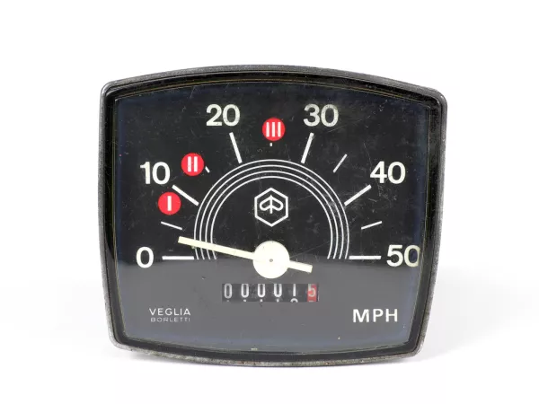Snelheidsmeter -VEGLIA BORLETTI (NOS)- Vespa V50 Speciaal - 50mph