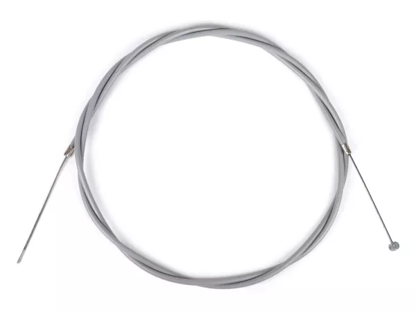 Câble universel d’embrayage/de frein avant -MADE IN INDIA, Ø=1.9mm x 2200mm, gaine= 2000mm, embout Ø=8.0mm x 8mm, âme avec guidage en PE, gris
