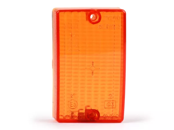 Indikatorglas -SIEM- Vespa PK50 S, PK80 S, PK125 S bak vänster - Orange