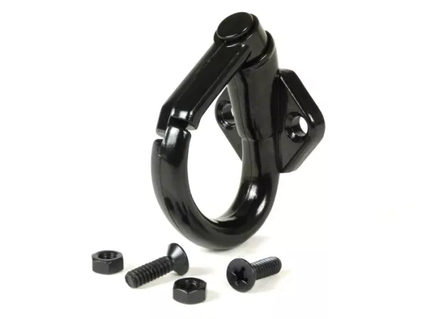 Bagagehaak -OEM KWALITEIT- Vespa V50, V90, PV, ET3, PK, PX, T5 125cc, Rally, Sprint, GT, GTR, SS180, GL, Super, GS160, GS 150, VNA, VNB, VBA, VBB - aluminium zwart