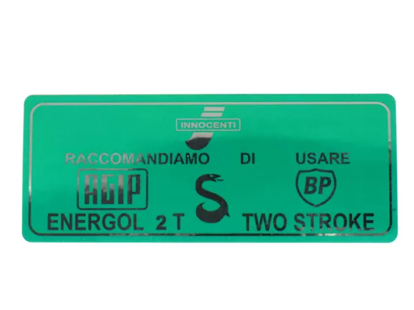 Sticker -LAMBRETTA- tankdop (tot 1966) - groen
