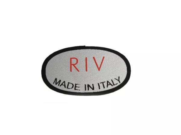 Stiker -RIV- peredam kejut Lambretta D/LD 150, TV 175 (seri 1-2)