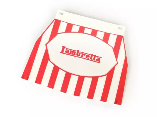Rear mudflap -CLASSIC Lambretta- red/white