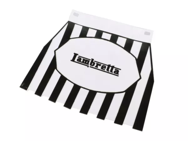 Bavette arrière -CLASSIC Lambretta- blanc/noir