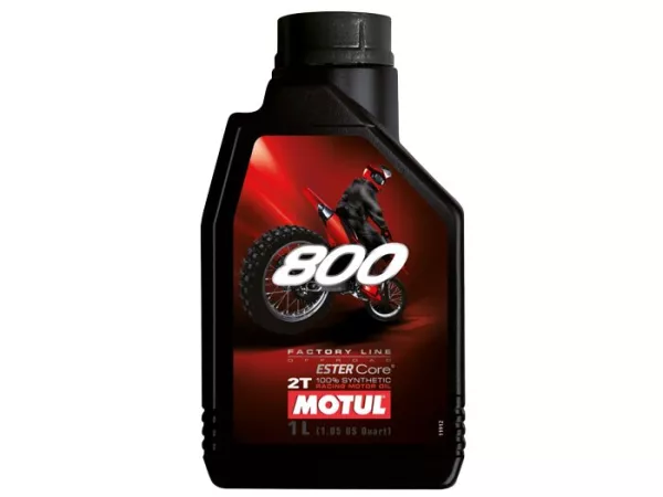 Olie -MOTUL 800 Offroad- 2-takt volledig synthetisch (enkelvoudig ester) - 1000ml