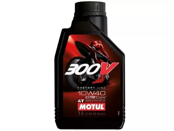Oli - Oli mesin -MOTUL 300V- 4-tak SAE 10W-40 sintetik penuh - 1000ml