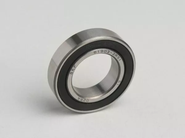 Kogellager -61903 2RS (aan beide zijden ingekapseld)- (17x30x07mm) - (gebruikt voor koppelomvormer Piaggio)