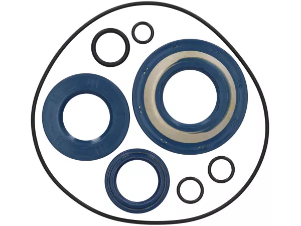 Oil seal set engine -CORTECO rubber- Vespa PX (-1984), P80X, P125X, P150X, P200E, Rally200 (VSE1T, 33997-, Ducati), Sprint Veloce150 (VLB1T,294260-), GTR125 (VNL2T, 145901-), TS125 (VNL3T, 18139-)- rear shaft seal 27x47x6mm - incl. O-rings