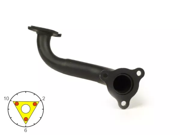 Colector de escape -OFFEN / UNRESTRICTED 3 agujeros para sistemas de escape con silenciador trasero separado- Keeway, Explorer, ATU, Generic - negro