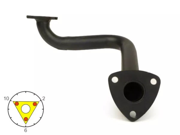 Colector de escape -ABIERTO / SIN PERFORAR 3 agujeros- CPI 50 ccm EURO 2 (a partir del año 03) - negro