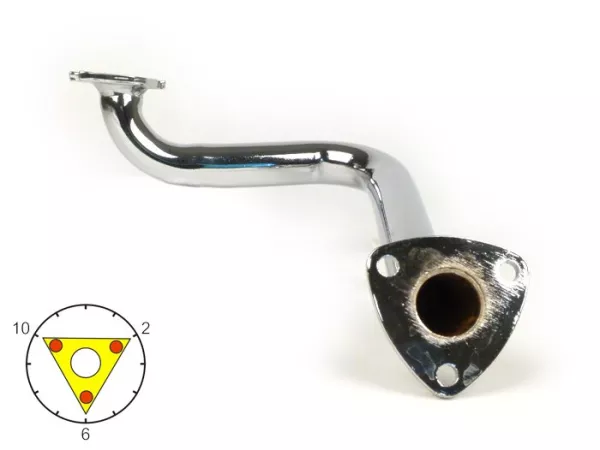 Exhaust manifold -RACING/UNRESTRICTED 3-hole- CPI 50cc EURO 2 (2003-) - chrome