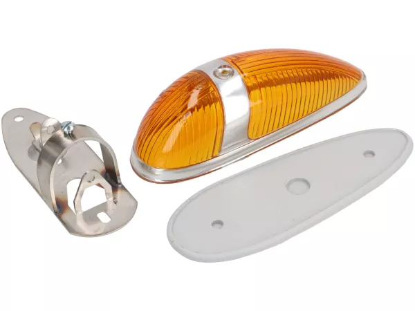 Richtingaanwijzers -OEM KWALITEIT- zijdeksel- Vespa VBB, VBA, Vespa 125 (T1, T2, VNA, VNB - Duitse modellen), Vespa 150 (T4, VGLA/B - Duitse modellen), Vespa GS150 / GS3 (VDTS - Duitse modellen) - grijs rubber