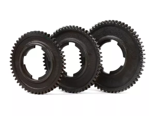 Gear cog  set (1-3) -LML (NOS)- Vespa V50, V90, 50N, PV125, ET3, SS50, SS90, PK S, PK XL1, PK XL2, ETS - (50, 54, 58 teeth)