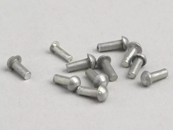 Klinknagelset Ø=1.7x4mm -VESPA- voor belettering op beenschild - 10 stuks