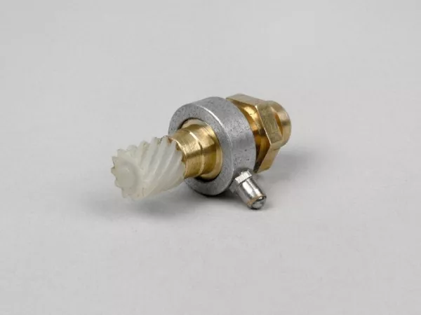 Snelheidsmeter worm set -OEM KWALITEIT- Vespa 11 tanden, l=44mm, 2.0mm vierkant - Vespa Wideframe VM, VN, VB1, VL, Largeframe VNA, VNB, Super (VNC/VBC), VBA, VBB