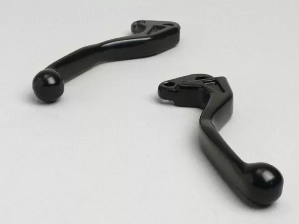 Brake and clutch lever set -FA ITALIA sport short- Vespa PX, Rally180 (VSD1T), Rally200 (VSE1T), Sprint, V50, PV125, ET3 - black