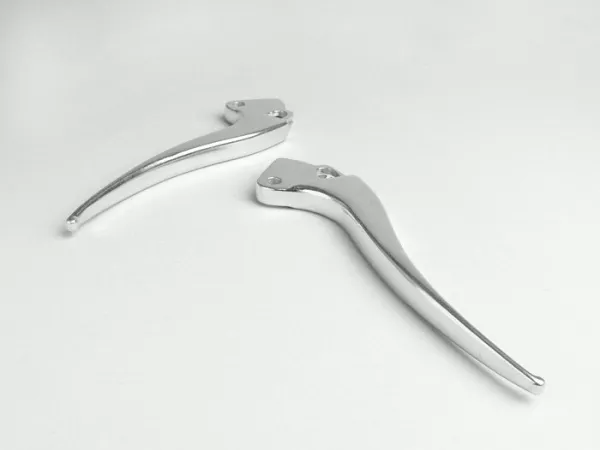 Palanca de freno + palanca de embrague (juego) - CALIDAD OEM, puntiaguda - Vespa VB, VS2T a VS5T, GS2 a GS3 - aluminio