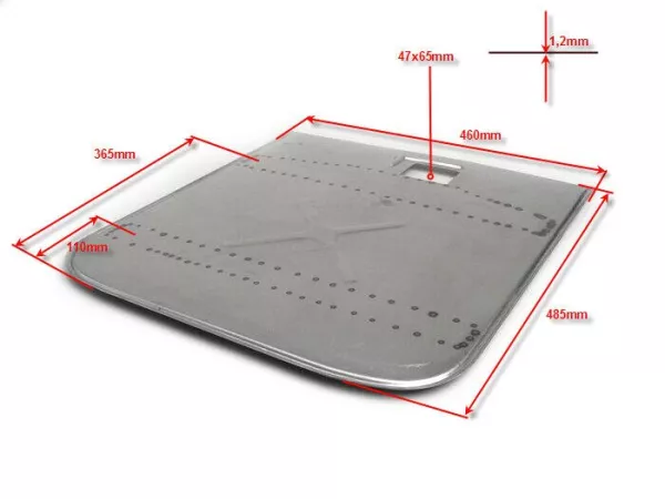 Floor board short -PREMIUM- Vespa PX (1977-), P80X, PX80E, P125X, PX125E, P150X, PX150E, P200E, PX200E, PX200GS, LML, Star  - without hole for brake pedal