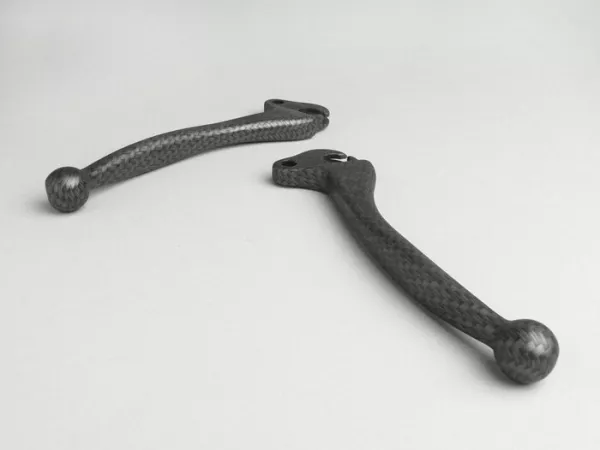 Remhendel + koppelingshendel (set) -OEM KWALITEIT- Vespa PX (tot 1997) - Carbon Stijl