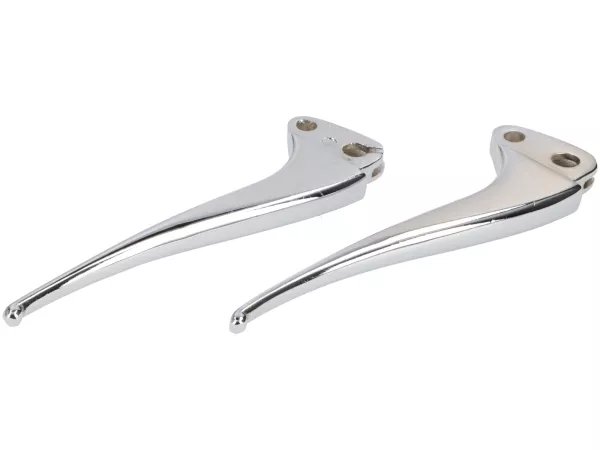 Brake and clutch lever set -OEM QUALITY, without ball end- Largeframe 1957-1968, Smallframe 1957-1968 - chrome