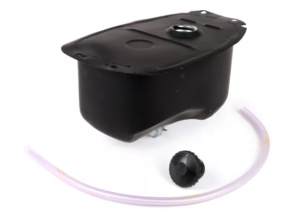 Fuel tank set incl. filler cap, fuel tap and hose -LML- Vespa PX (-1984), VNA, VNB, VBA, VBB, GL150 (VLA1T), Super, Sprint150 (VLB1T), GT125 (VNL2T), GTR125 (VNL2T), TS125 (VNL3T)
