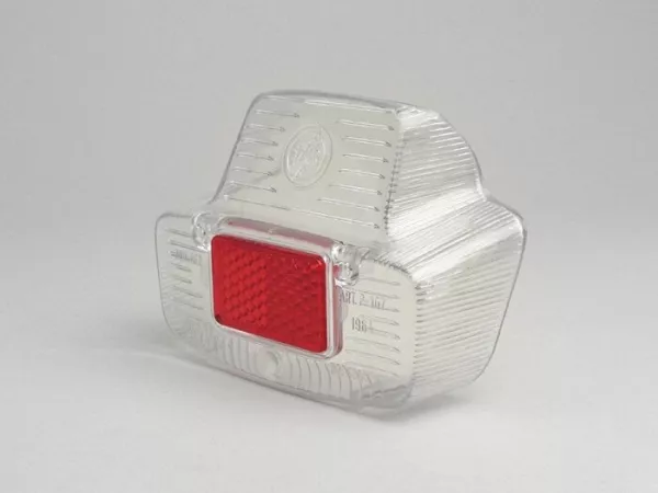 Vetro fanale posteriore -BOSATTA- Vespa Antica grande - Vespa 125 VNB (VNB6T), GL (VLA1T), Sprint (VLB1T fino al n° 025478), SS180 (VSC1T fino al n° 0018000) - Bianco