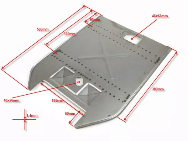 Reparatie vloerpaneel -VESPA- SS50, SS90