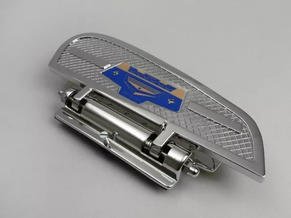 Voetplaat voor zijklep -FA ITALIA- zijzitje - Vespa Smallframe, Largeframe, Wideframe - blauw