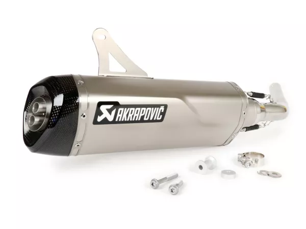 Uitlaat -AKRAPOVIC slip on roestvrij staal 2020- Vespa GTS125 (2009-2016), GTS250 (2005-2013), GTS300 (2008-) - GTS125 (ZAPM455), GTS/GTV 250 (ZAPM451), GTS/GTV 300 (ZAPM454), GTS 300 HPE (ZAPMA3600), GTS 300 Supertech (ZAPMA3600), GTS300 HPE Touring (ZAP