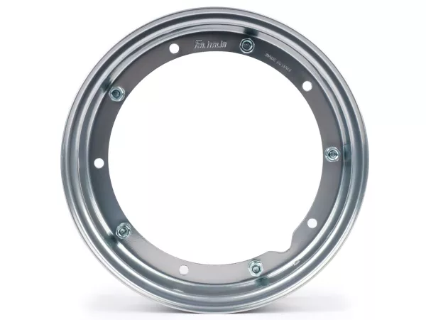 Wiel -FA ITALIA 2.10-10 inch, staal- Vespa (type PX) - Vespa Smallframe V50, 50N, Special, PV, ET3, PK50-125 (S/XL/XL2), Largeframe PX, T5, Sprint, Rally, GT/GTR, LML Star, Deluxe - Grijs