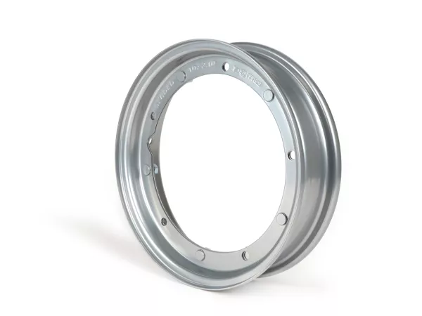 Velg -BGM ORIGINAL 2.10-10 inch staal V2.0 - Vespa (Type PX) - Vespa Smallframe V50, 50N, Special, PV, ET3, PK50-125 (S/XL/XL2), Largeframe PX, T5, Sprint, Rally, GT/GTR, LML Star, Deluxe - Grijs