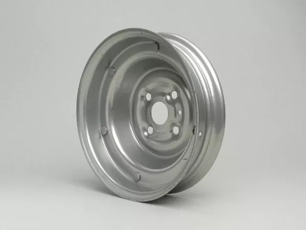 Wiel -FA ITALIA 1.80-9 inch staal - Vespa (Type V50 9 inch - 4 gaats binnenin) - Grijs