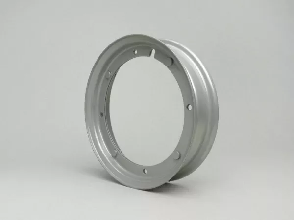 Wiel -VIGANO 1,80-9 inch staal - Vespa (Type V50 9 inch - 4 gaten buiten) - Grijs